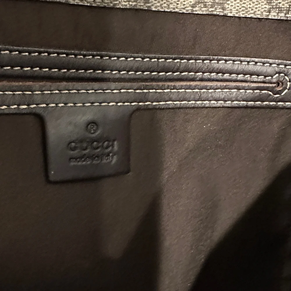 Gucci Beige and Brown Monogram Messenger Bag